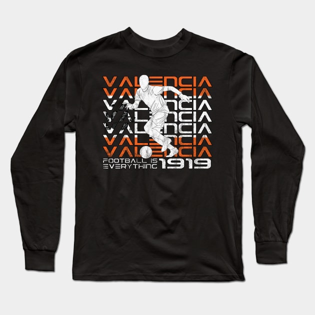 Football Is Everything - Valencia CF Attack Retro Long Sleeve T-Shirt by FOOTBALL IS EVERYTHING
